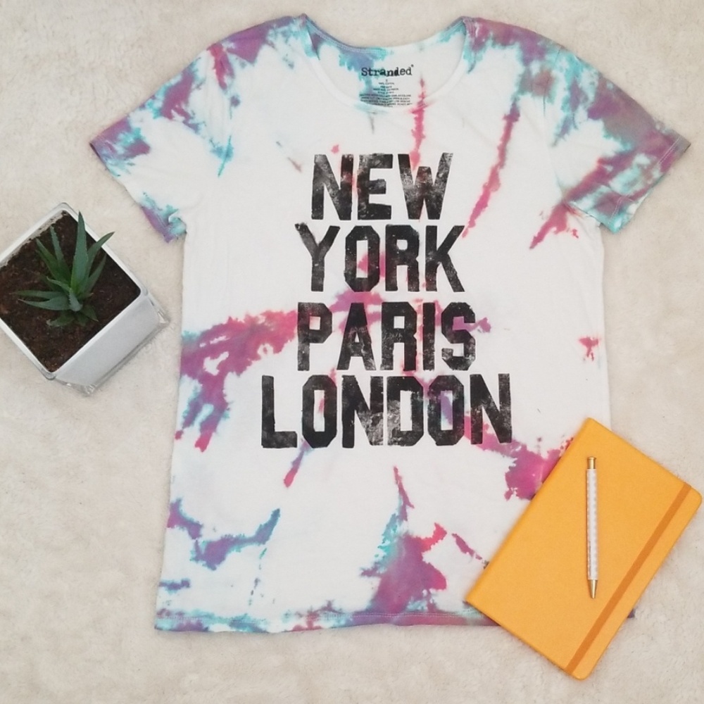 Stranded tie dyed T-shirt